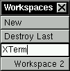 Workspace Menu: Editing a Workspace name